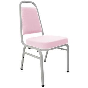 Cadeira Empilhável para Auditórios Linha Hotel Plus Rosa