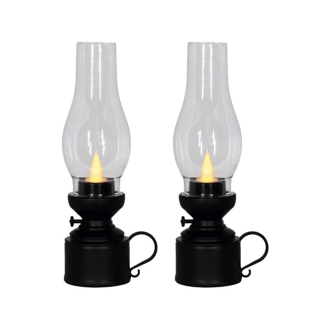 Kit 2 Lamparinas Eletrônica Decorativa Vela Led Branco Quente 18cm - Magizi