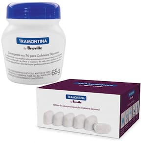 Conjunto 6 Elementos e Detergente em Pó Tramontina para Cafeteira Express 65g 69066910-69066900