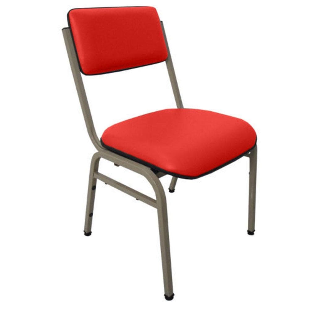 Cadeira Empilhável para Auditórios Linha Hotel Smart Vermelho