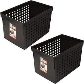 2 Caixas Organizadoras 42x27cm Escritório Arquivo Morto para Pastas Suspensas e Furação Ordene
