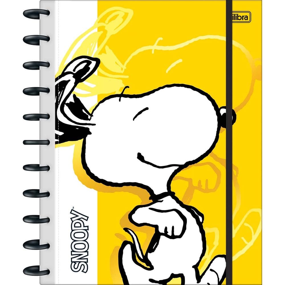 Caderno universitário Tilidisco 10x1 160 folhas Snoopy - Tilibra