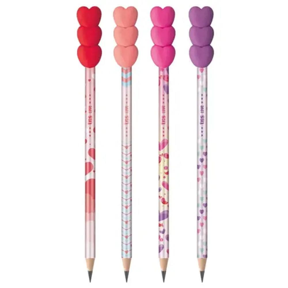 Lapis Preto Red.C/ Borracha Tripla Love Tris