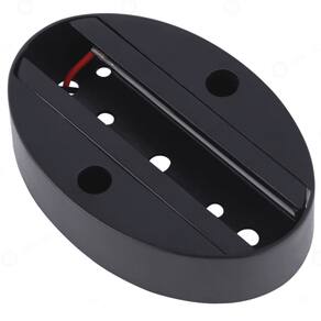 Base Sobrepor Para Spot Trilho Preto 9cm Embu Led