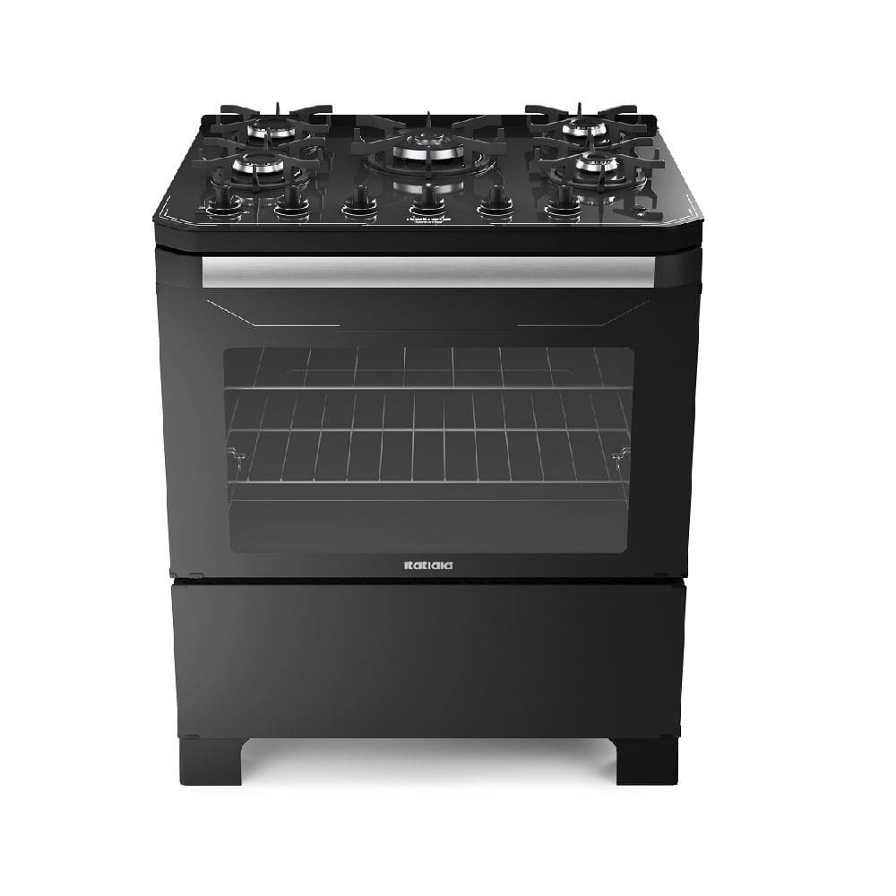 Fogão de Piso Itatiaia 5 Bocas Itamaster Preto – Bivolt