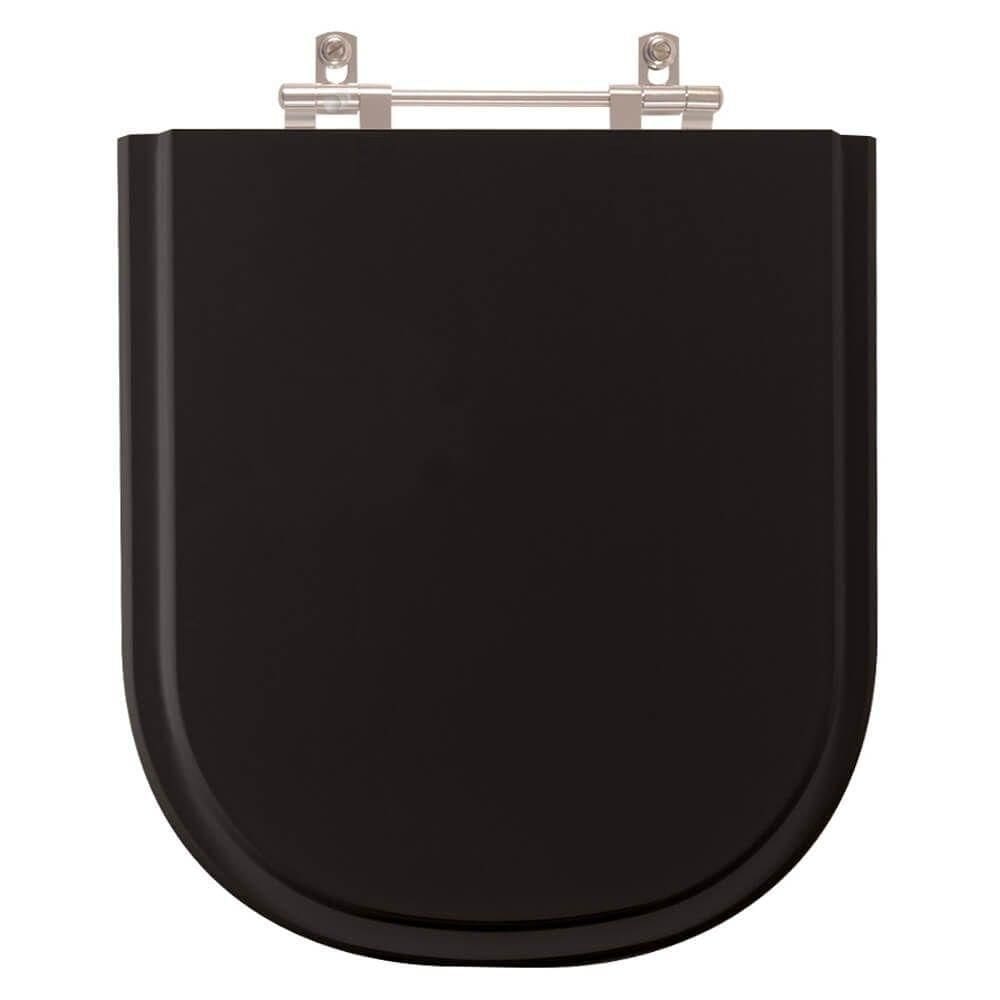 Tampa De Vaso Em Mdf Flox Preto Para Bacia Fiori