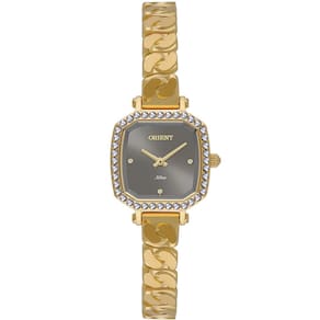 Relógio Orient Feminino Ref: Lgss0062 G1kx Retangular Dourado