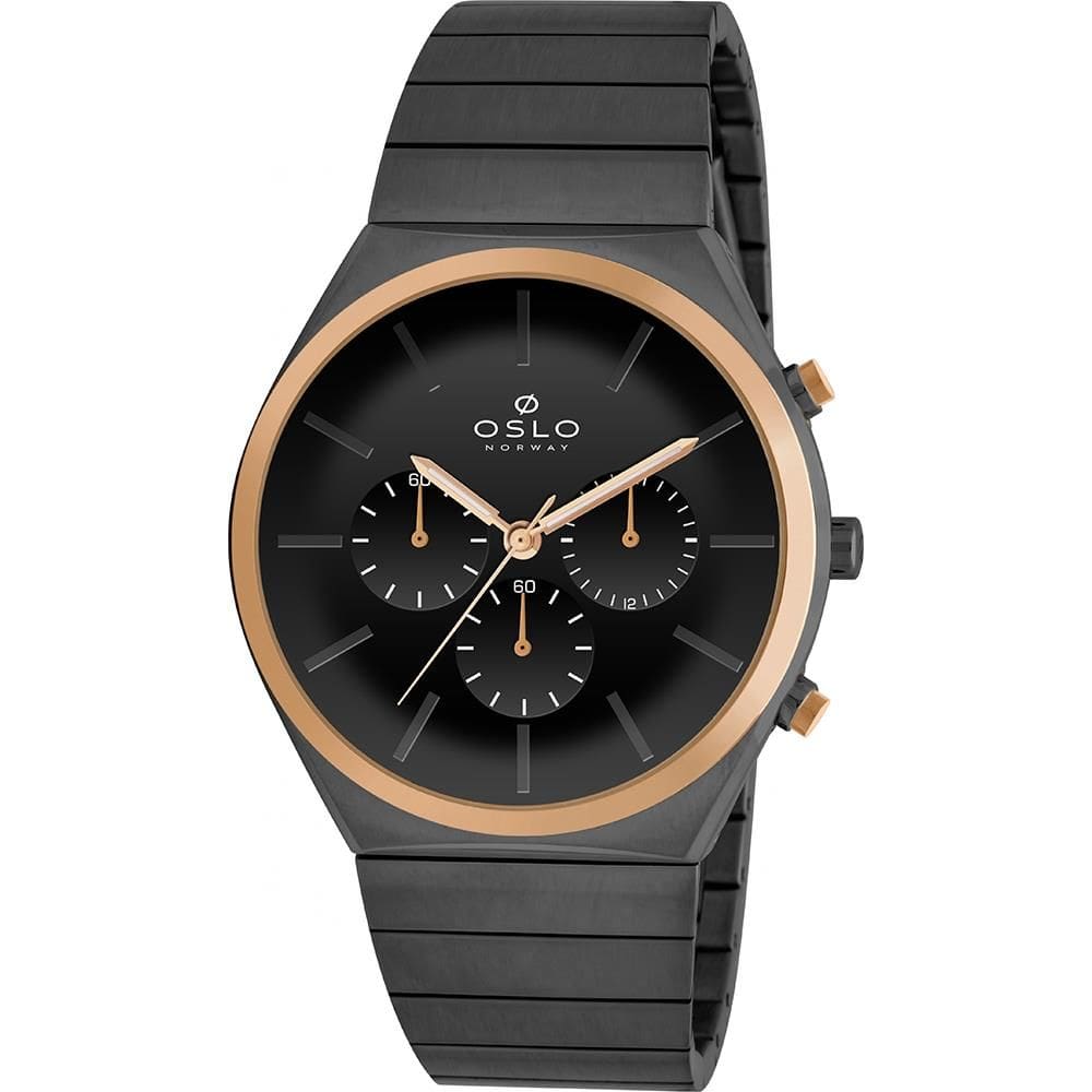 Relógio Oslo Masculino Ref: Omtsscvd0021 P1gx Slim Cronógrafo Bicolor