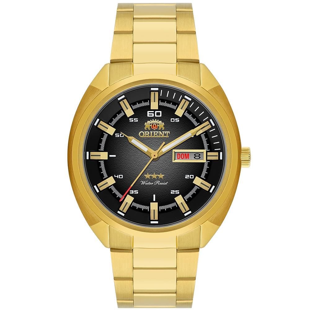 Relógio Orient Masculino Ref: Nh3gg006 P1kx Automático Dourado