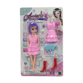 Boneca Modelo com Vestidinho Variados - Display com 24 Unidd