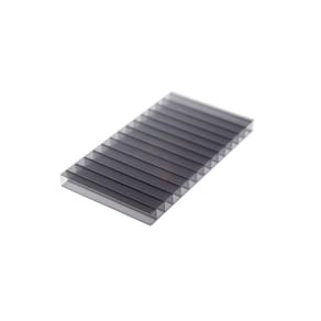 Chapa De Policarbonato Alveolar Cinza Refletivo 6mm - 2,10m X 6,00m - Polygal