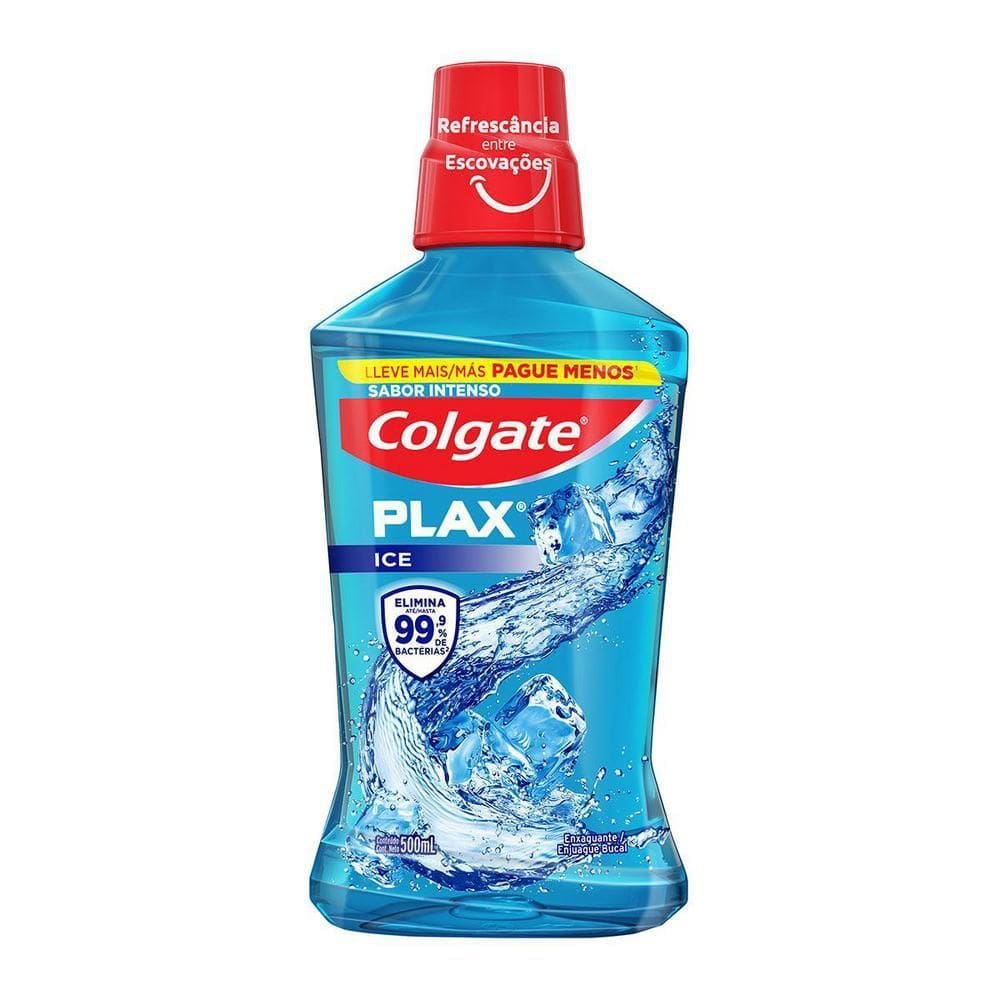 Enxaguante Bucal Colgate Zero Álcool Plax Ice 500ml