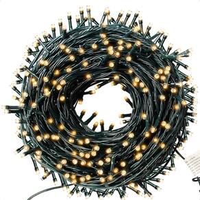 5 Cordão Luminoso Led Pisca Pisca 8 Funções 200 Leds Taschibra 110V 3000K Luz Quente