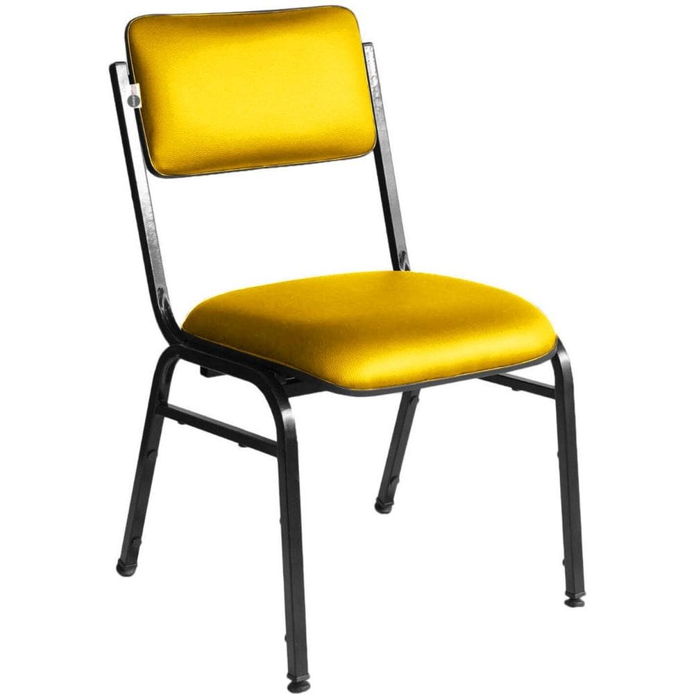 Cadeira Empilhável para Auditórios Linha Hotel Smart Amarelo