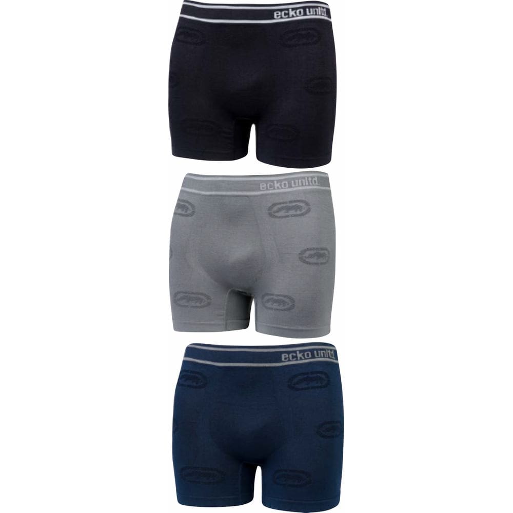 Kit 3 Cuecas Boxer Sem Costura Microfibra Adulto Ecko