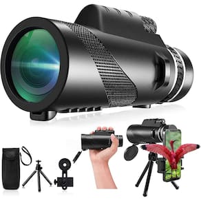 Monocular ASXMhGo 80x100 HD Compact de alta potência com tripé