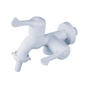Kit 2 Torneira Máquina de Lavar Abs 1/4 de Volta Branco