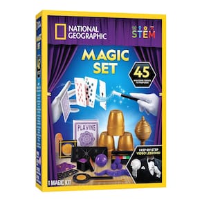 Conjunto mágico Blue Marble National Geographic Kids com 45 truques