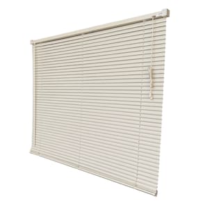 Persiana Horizontal PVC Block Bege 120 (L) x 160 (A) Cm Lâminas Alta Cobertura e Kit de Instalação