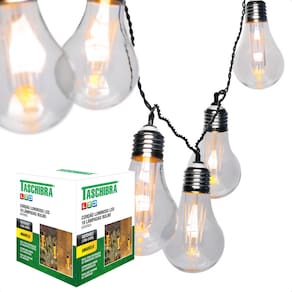 5 Cordão Varal de Luz Cipro Led 10 Lâmpadas Vintage Taschibra