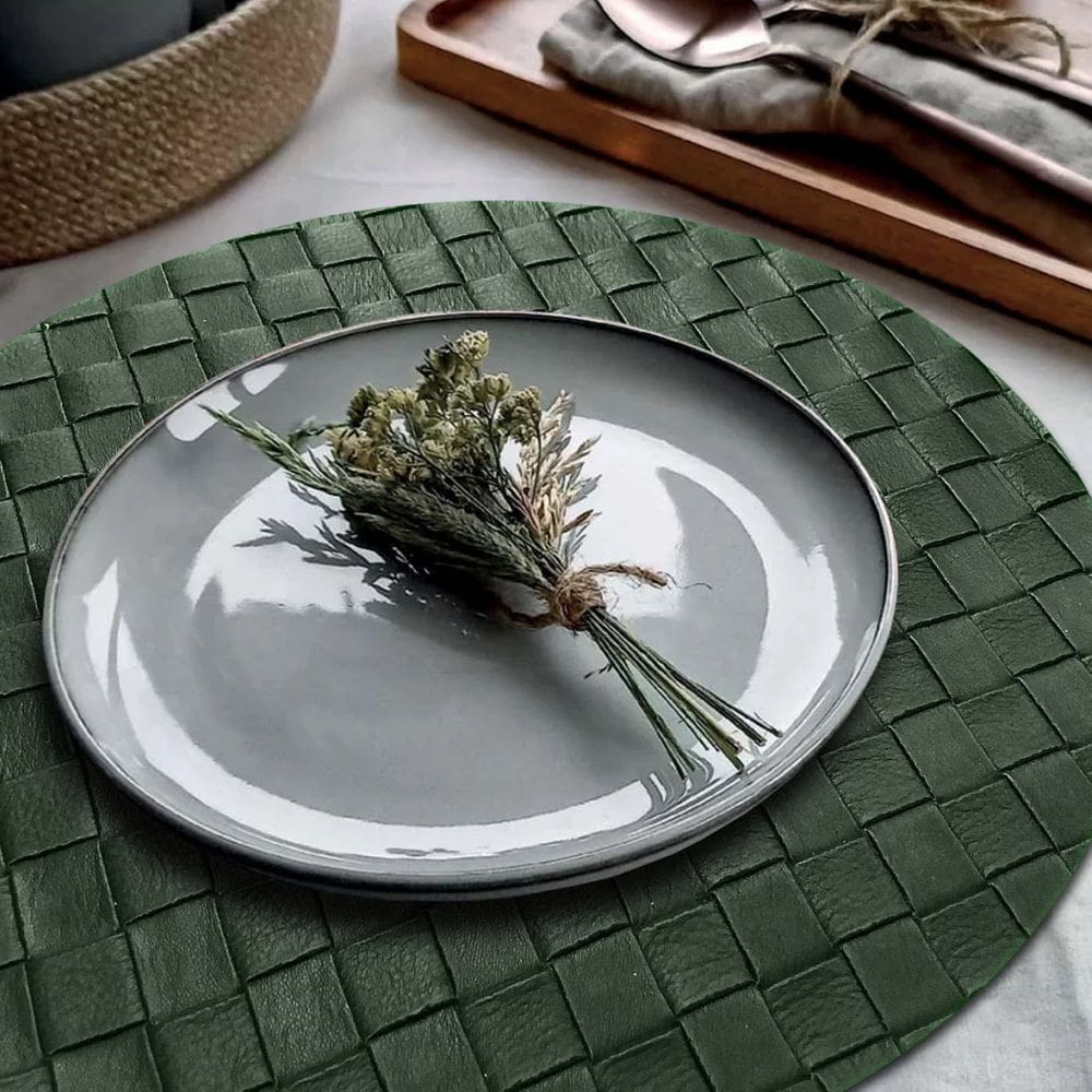 8 Jogo Americano Botte Alto Padrão Impermeável Redondo Vd