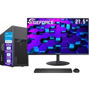 Computador Completo Skill Pro Intel 10ª Geração Core i5 10400F 16GB DDR4 Placa de vídeo Geforce 2GB SSD 512GB Monitor 21.5" LED SP-084