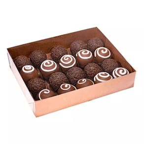 Caixa Kraft 20x4cm Para 20 Brigadeiros (Ideal Para Doces Gourmet e Docinhos) 20 Peças Ideia 4666