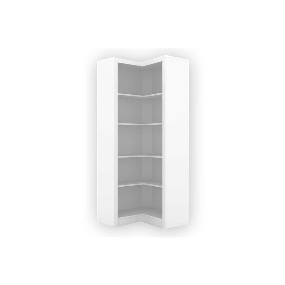Modulado de Quarto ME4132 de Canto c/ 4 Prateleiras Branco - Tecno Mobili