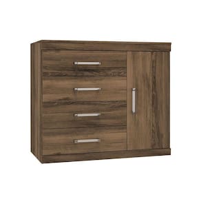 Cômoda de Quarto 1.4 Plus c/ 1 Porta e 4 Gavetas Atacama-Jatobá - Santos Andirá