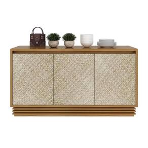 Buffet de Sala Jantar BB2611 c/ 3 Portas e 1 Gaveta Natural/Palha - Tecno Mobili