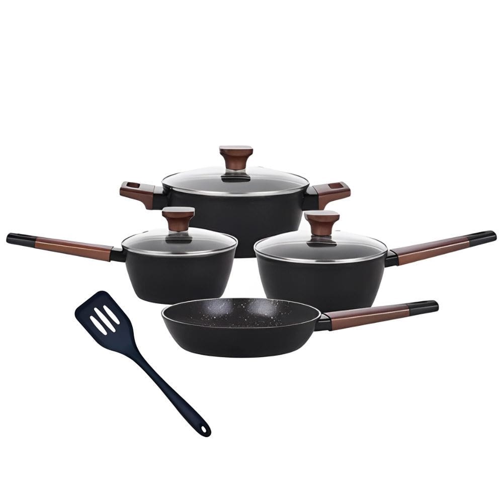 Jogo de Panelas 5 Peças Cerâmica CookTop Indução Gás