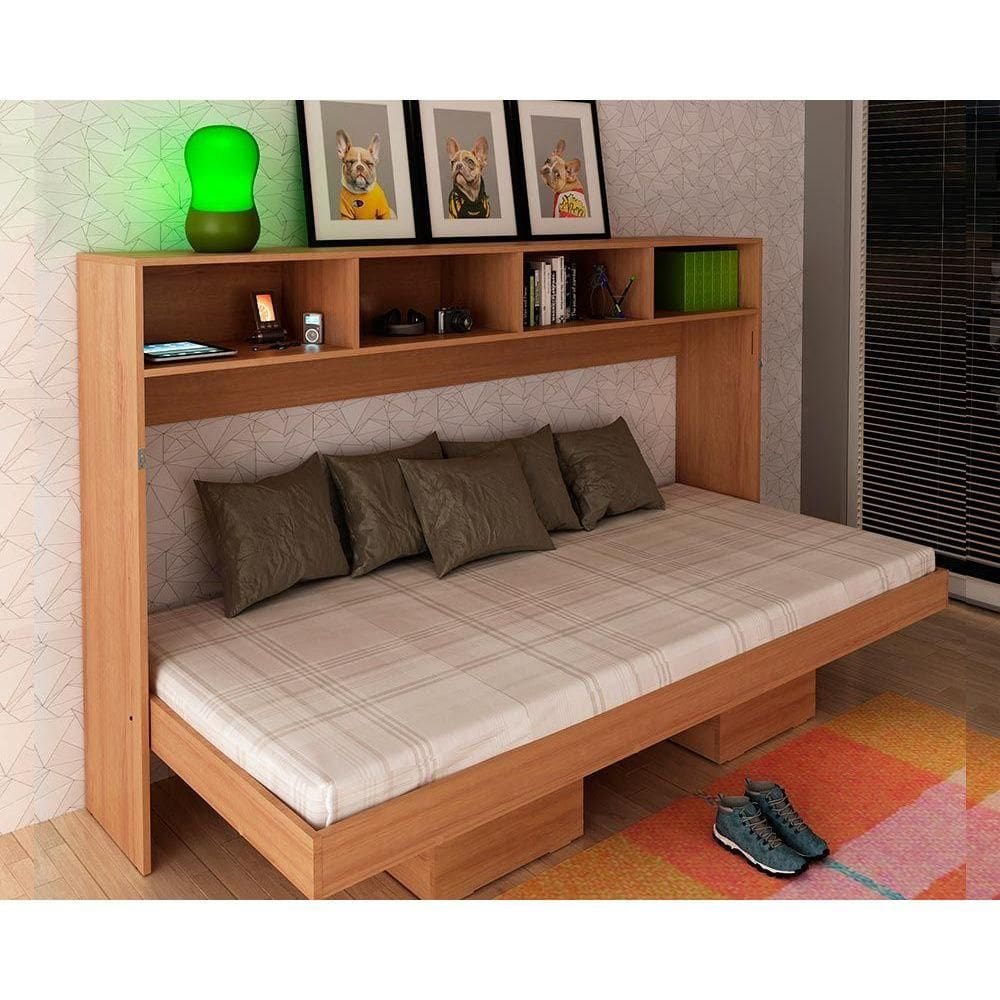 Cama Dobrável Multifuncional Articulada CM8020 Amêndoa - Tecno Mobili