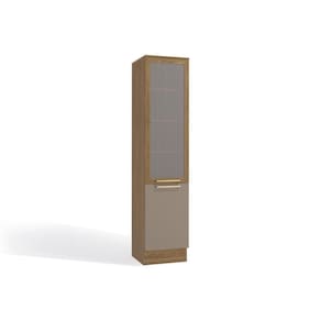 Paneleiro de Cozinha Botanic M626 c/ 2 Portas (1 c/ Tela) 50cm Nogueira/Fendi - Kappesberg