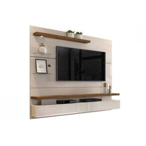 Painel Home p/ TV até 55 Pol Greco c/ 1 Nicho 183x165cm Off White/Demolição - DJ Móveis