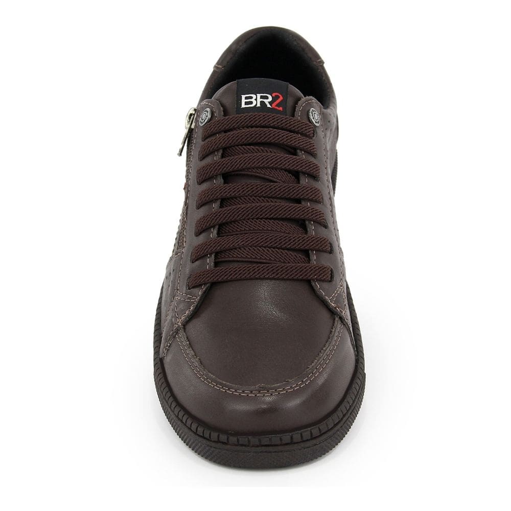 Sapatenis Casual Footwear Masculino Em Couro Leg. Marrom