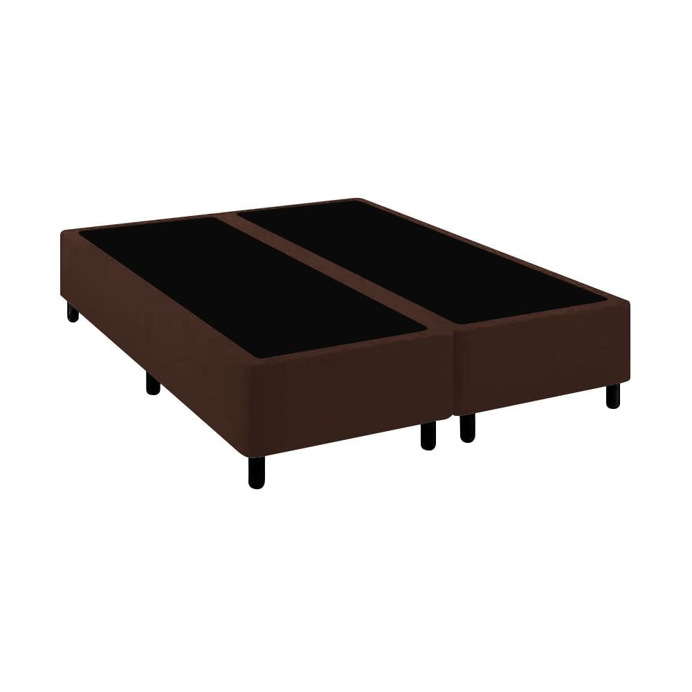 Base Cama Box King Comum Marrom