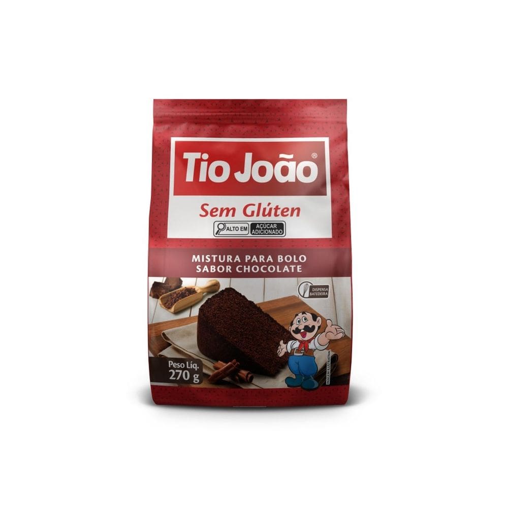 Bolo Sabor Chocolate Tio João Mistura Para Bolo 270G