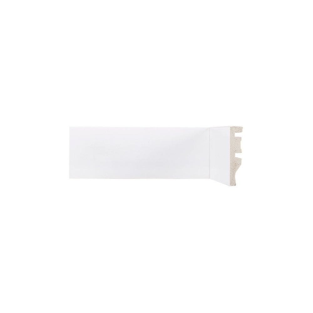 Rodapé de Poliestireno Liso 70 Cm X 15mm X 2,4m - caixa com 28,8 Unidade - Branco