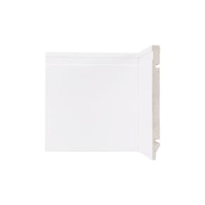 Rodapé de Poliestireno Frisado 200cm X 15mm X 2,40m - caixa com 28,8 Unidade - Branco