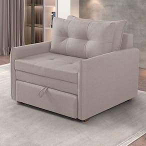 Sofá Cama Montreal Solteiro 95cm X 90cm Champanhe Claro