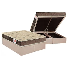 Conjunto Box Baú Queen: Colchão Espuma Orthoflex D33 Comfortpedic Line + Base CRC Suede Clean (158x198)