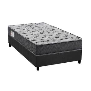 Cama Box Solteiro: Colchão Espuma D33 Ortobom /EP Anatômico ISO 100 Ultra Firme + Base CRC Suede Gray(78x188)