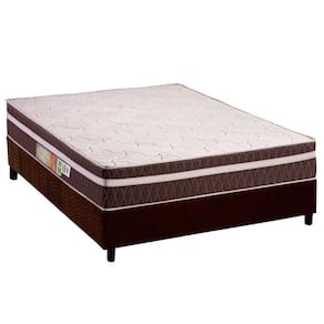 Conjunto Box Casal: Colchão Anatômico Polar D28 Orthoface Vip Brown + Base CRC Suede Brown (138x188)