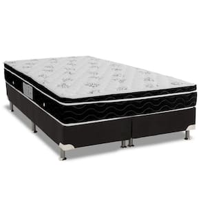 Conjunto Box Viúva: Colchão Molas Ortobom Nanolastic Physical + Base CRC Suede Black (128x188)