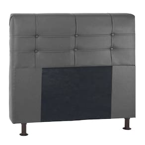 Cabeceira Casal Suede Paris Havaí Cor Cinza