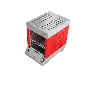 Churrasqueira A Gás Vertical Sem Fumaça Flame Dinoxx Vermelha
