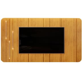 Painel Celine para TV até 75 Polegadas com LED DJ Cor Bali Cedro