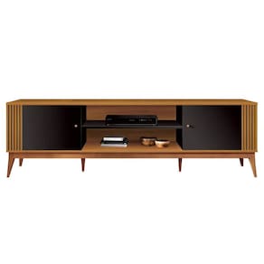 Rack para Tv até 65 Polegadas Legacy EDN Móveis Cor Cedro Naturale Preto