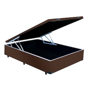 Base Baú Cama Box Casal 41x188x138 Cor Marrom