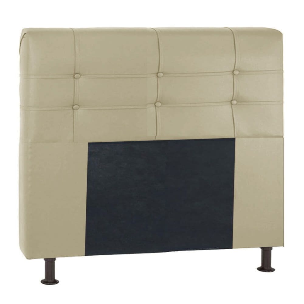 Cabeceira Casal Suede Paris Havaí Cor Bege